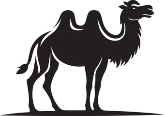 Fototapeta premium camel in desert illustration