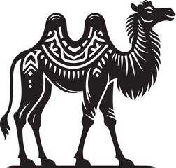 camel in desert illustration