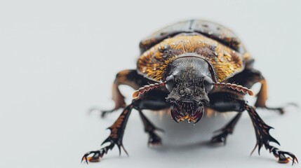 Fototapeta premium Close up image of a chafer beetle against a white background