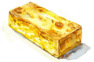 sweet eggs, watercolor picture, white background