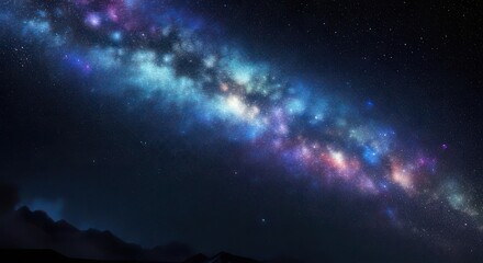 Fototapeta premium Very close up photo of constelallations with brighting stars on dark night 