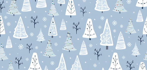 Festive Christmas tree pattern background