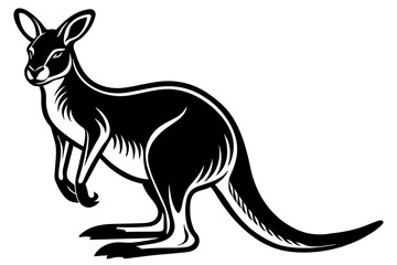 kangaroo vector silhouette illustration