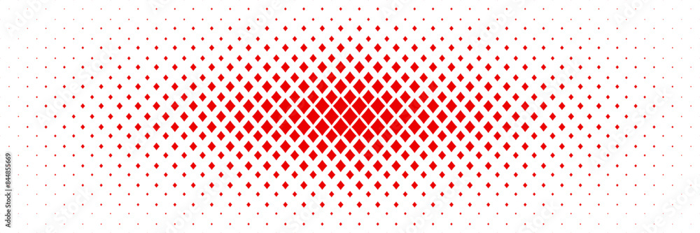 Poster horizontal red diamond shape quadrangle spreading from center design for pattern and background.