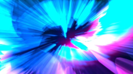 Futuristischer blau violetter Lichteffekt in hell leuchtender Energiestruktur....