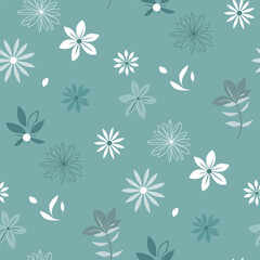 Seamless floral pattern. Background in small flowers for textiles, fabrics, cotton fabric, covers, wallpaper, print, gift wrapping, postcard, scrapbooking.
