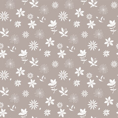Seamless floral pattern. Background in small flowers for textiles, fabrics, cotton fabric, covers, wallpaper, print, gift wrapping, postcard, scrapbooking.
