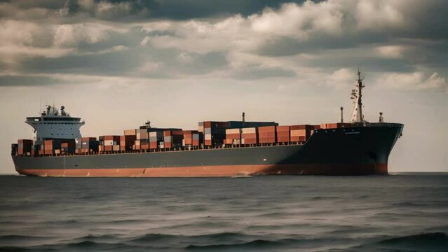 cargo ship in port
