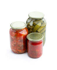 Home-cooked food for proper nutrition isolated on white background