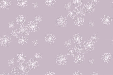 Seamless floral pattern. Background in small flowers for textiles, fabrics, cotton fabric, covers, wallpaper, print, gift wrapping, postcard, scrapbooking.
