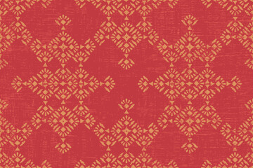 Damask Ikat floral seamless pattern. flower embroidery. design for fashion women, texture, fabric, clothing, wrapping paper, curtains, and decoration. vintage wallpaper