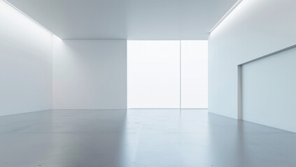 A futuristic interior design of a modern technology studio, futuristic laboratory background, An abstract scene concept, white concept room