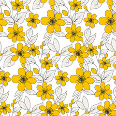 Seamless floral pattern. Background in small flowers for textiles, fabrics, cotton fabric, covers, wallpaper, print, gift wrapping, postcard, scrapbooking.
