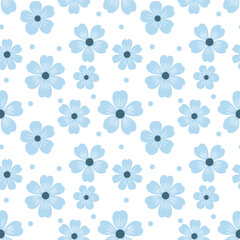 Seamless floral pattern. Background in small flowers for textiles, fabrics, cotton fabric, covers, wallpaper, print, gift wrapping, postcard, scrapbooking.
