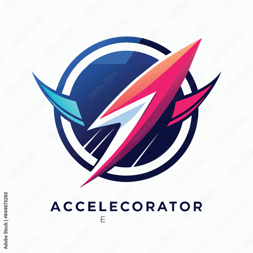 Poster sleek and minimalist brand mark design featuring a dynamic arrow inside a circle, design a sleek and