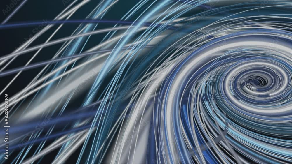 Poster futuristic video animation with stripe wave object in slow motion, 4096x2304 loop 4k