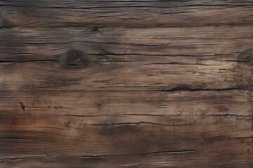 Naklejka premium Top view of abstract weathered wooden background with cracks and knots, rustic design concept