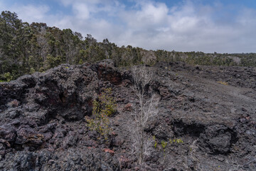  Hawaii Volcanoes National Park, July 1974 Lava Flow from Fissure vent