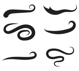 Obraz premium Swoosh and swash tails collection. Vector illustration
