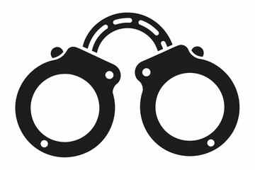 handcuffs crime vector illustration