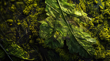 Closeup of algae texture background 
