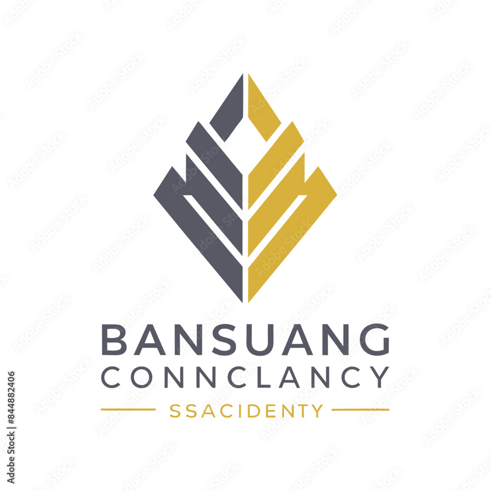 Poster a logo design featuring geometric shapes in red and gray, arranged in a circular pattern, use a sans