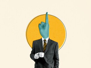 Business Concept Creative Art Collage Modern Design Clip Art Texture Background Copy Space Poster Banner