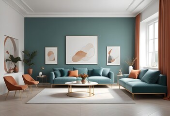 white and gold theme modern interior