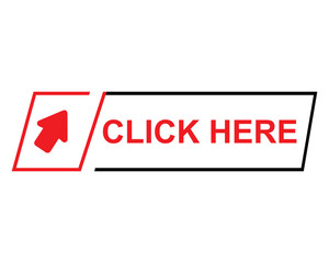 click here button on white background. click here button sign