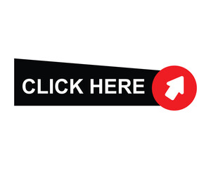 click here button on white background. click here button sign
