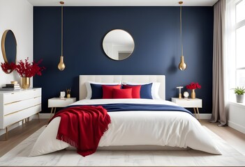 white and gold theme modern interior