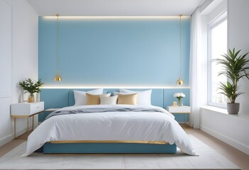 white and gold theme modern interior