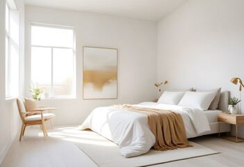 white and gold theme modern interior