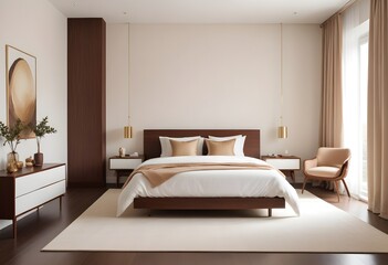 white and gold theme modern interior