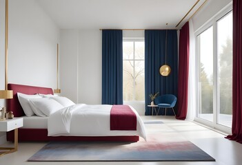 white and gold theme modern interior