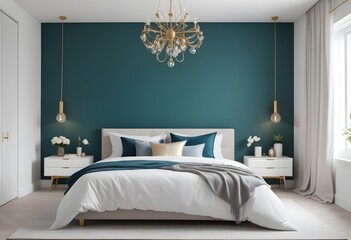 white and gold theme modern interior