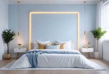 white and gold theme modern interior