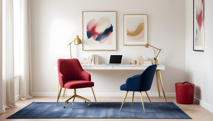white and gold theme modern interior