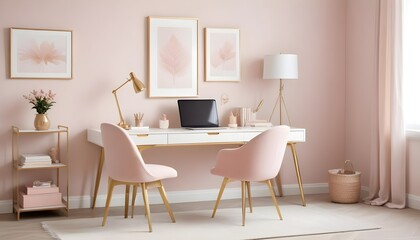 white and gold theme modern interior