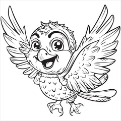 Parrot flat vector illustration Parrot cartoon   vector illustration
