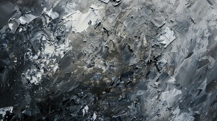 Fototapeta premium Abstract black white art gouache painting texture. Modern liquid waves background.