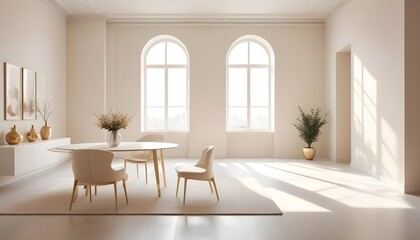 white and gold theme modern interior