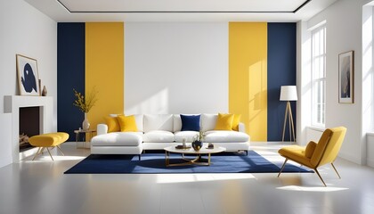 white and gold theme modern interior