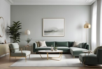 white and gold theme modern interior