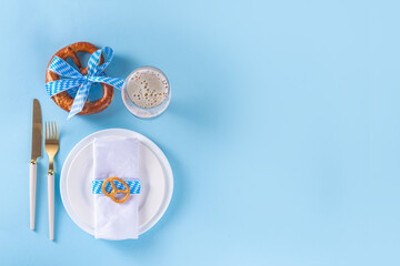 Minimal Oktoberfest table setting background