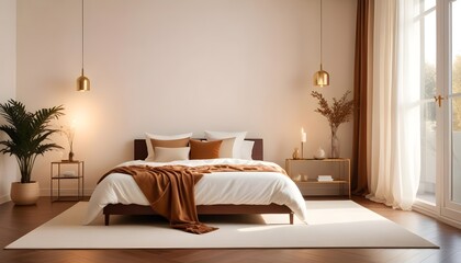 white and gold theme modern interior