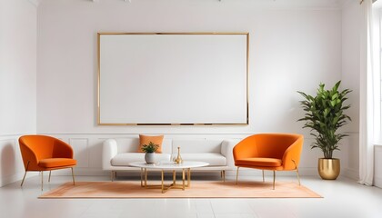 white and gold theme modern interior