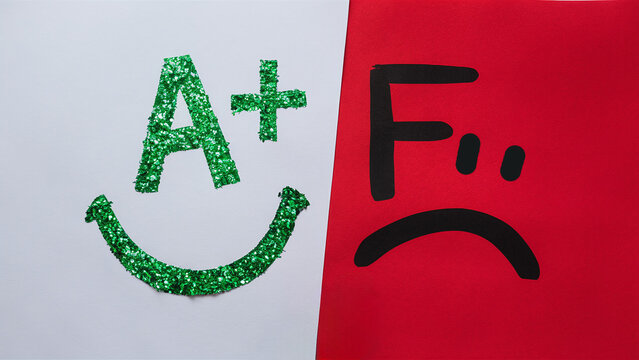 A+ and F grades, concept of good and bad student performance