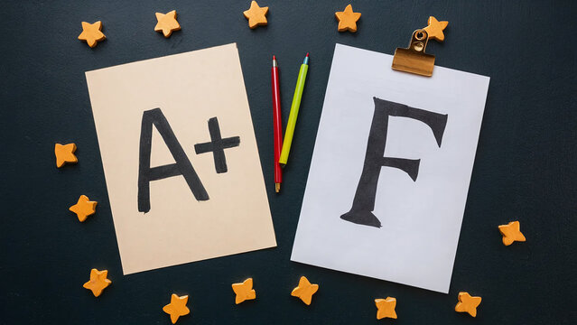 A+ and F grades, concept of good and bad student performance