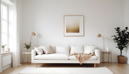 white and gold theme modern interior